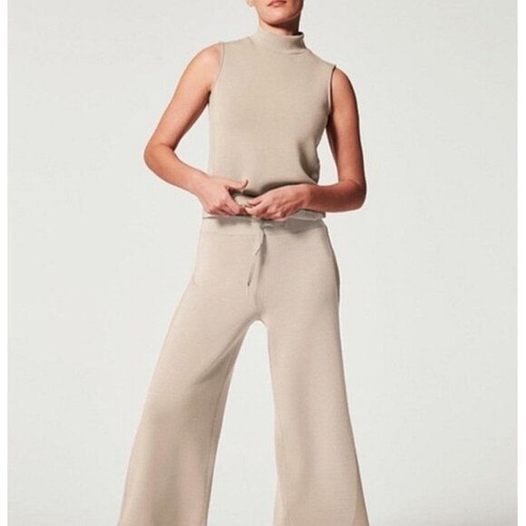 Spanx AirEssentials Sleeveless Mock Neck Top Fawn Tan Caramel Turtleneck Tank 1X - Picture 3 of 9